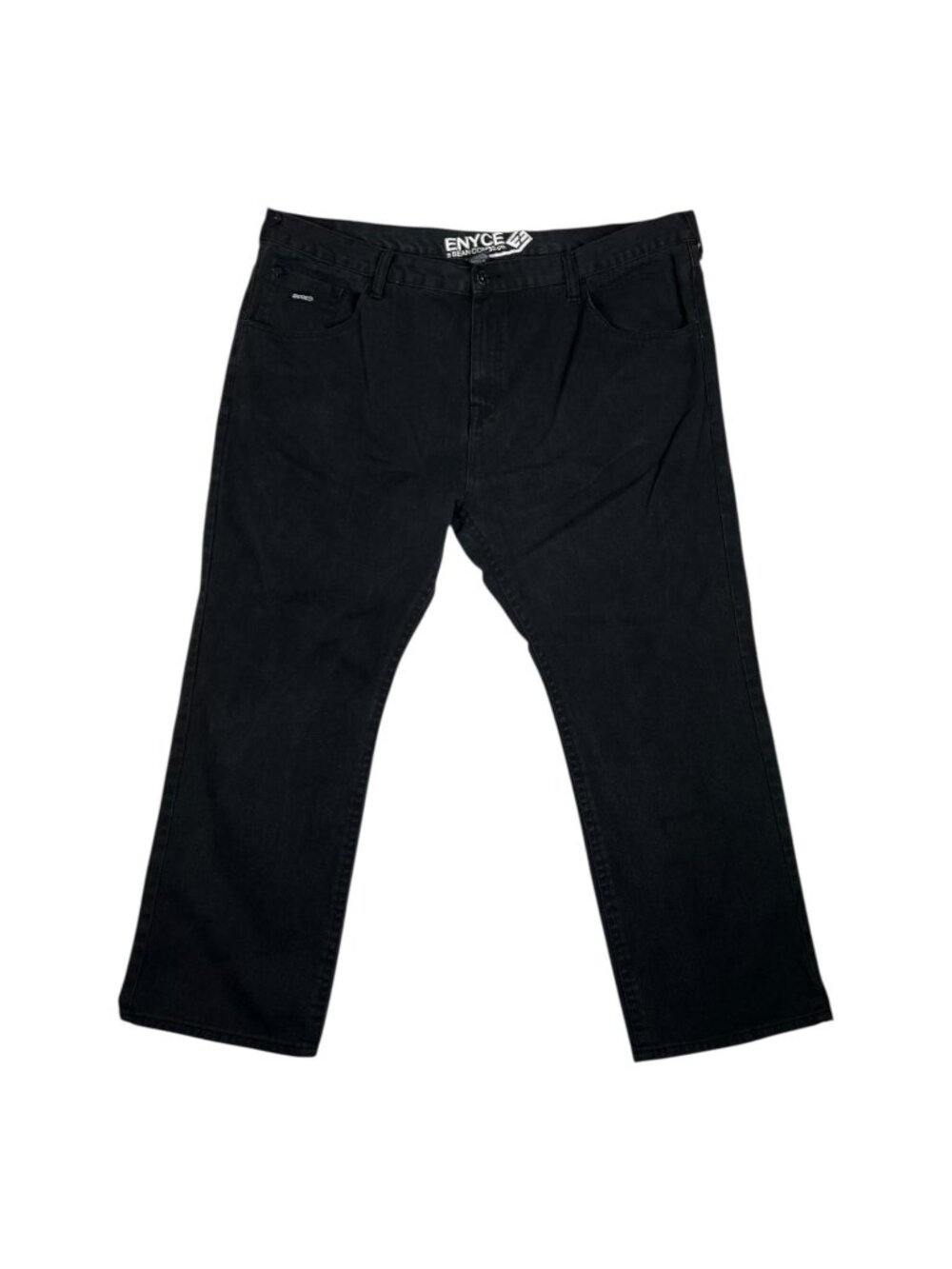 VTG Enyce Jeans Mens 48x34 Black Straight Leg Denim Sean Combs Co Y2K Hip Hop